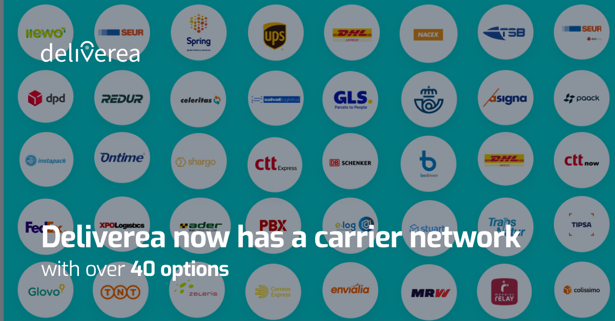 Deliverea now has a carrier network with over 40 options Deliverea